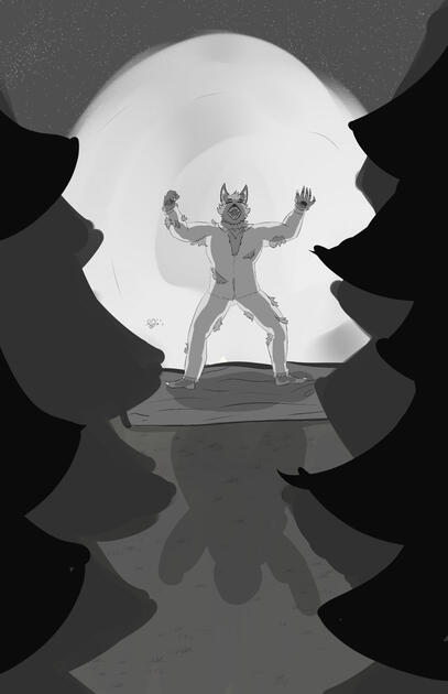 Moonlight Howl- Forgetful Funsters Halloween Zine Peice