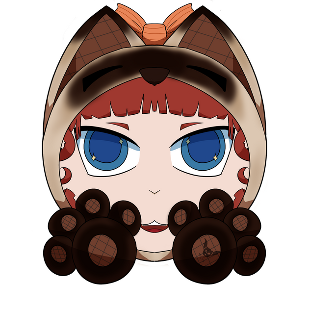 YCH Request- Amai Cat Hood Pin Design